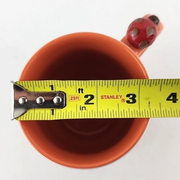 Disney Tigger Winnie The Pooh Mug Orange White 3D Scupted Lady Bug 🐞 - Picture 11 of 11